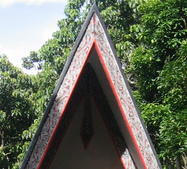 Intricate Decoration on traditional style Batak House