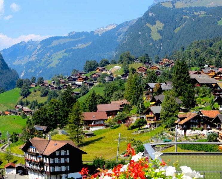 Grindelwald in the Bernese Oberlands of Switzerland