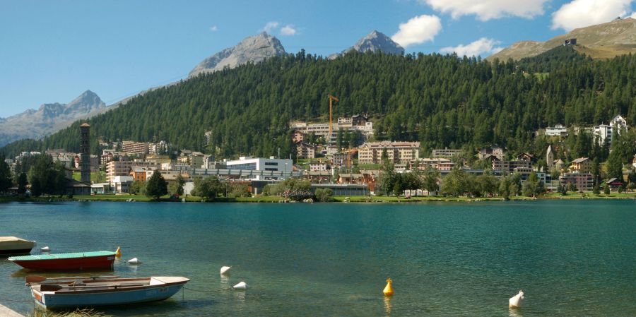 St. Moritz in the Engadine Valley of Switzerland