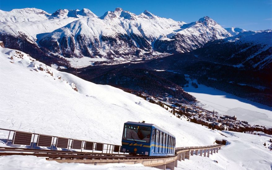 Mountain Railway above St. Moritz