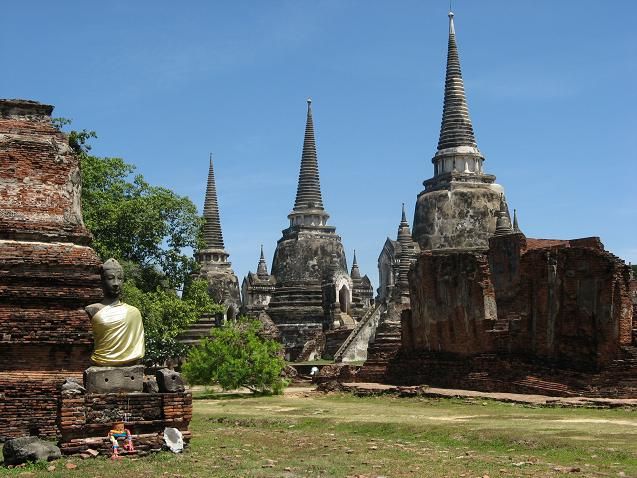 Wat Phra Si Sanphet at Ayutthaya Historical Park in Northern Thailand