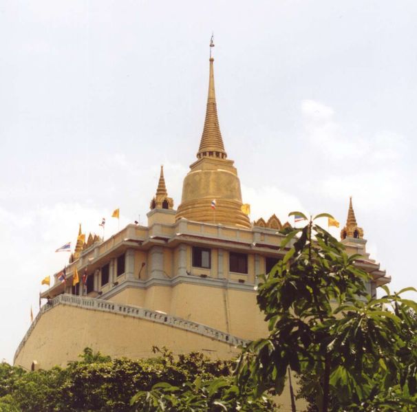 Golden Mount at Wat Saket in Bangkok - Krung Thep - capital City of Thailand