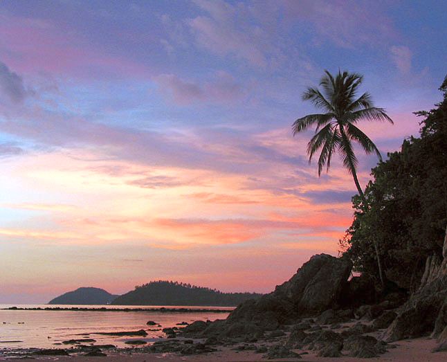 Sunset on Koh Samui in Southern Thailand
