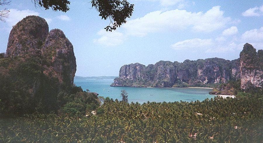 Hat Rai Leh ( West ) at Phra Nang near Krabi in Southern Thailand