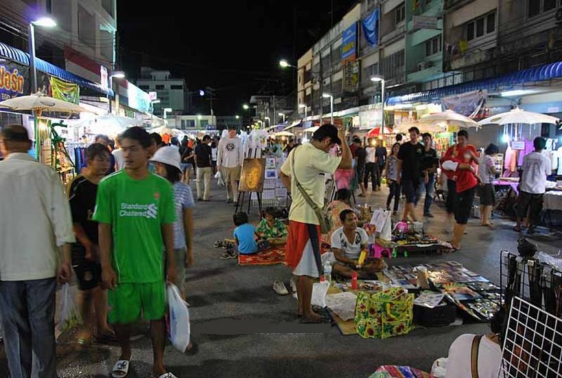 Night market in Krabi Town in Southern Thailand