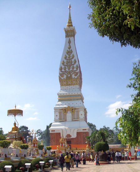Chedi of Temple at Tat Phanom in NE Thailand