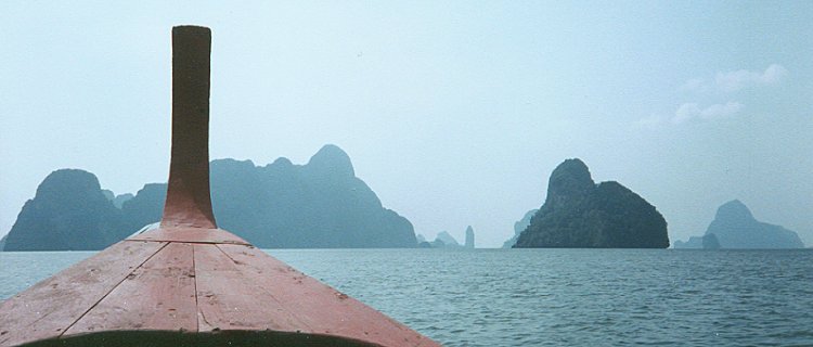 Limestone Outcrops in Phang Nga Bay in Southern Thailand