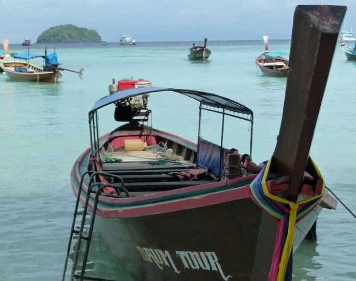 Tour Boats in Phang Nga Bay in Southern Thailand