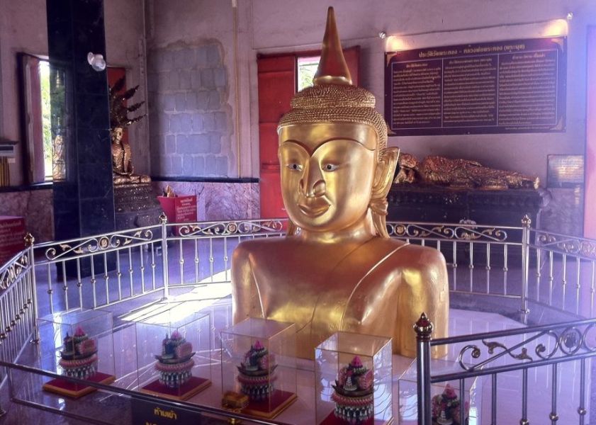 Buddhist Statue at Luang Pho Phra Thong on Ko Phuket in Southern Thailand
