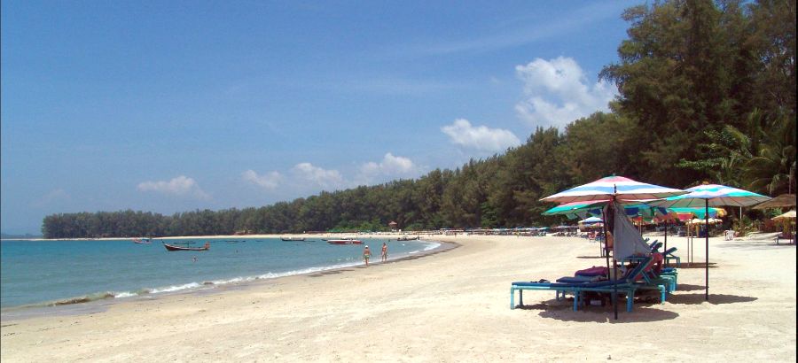 Beach at Nai Yang on Ko Phuket in Southern Thailand