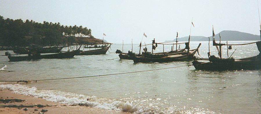 Fishing Boats at Hat Rawai on Ko Phuket in Southern Thailand
