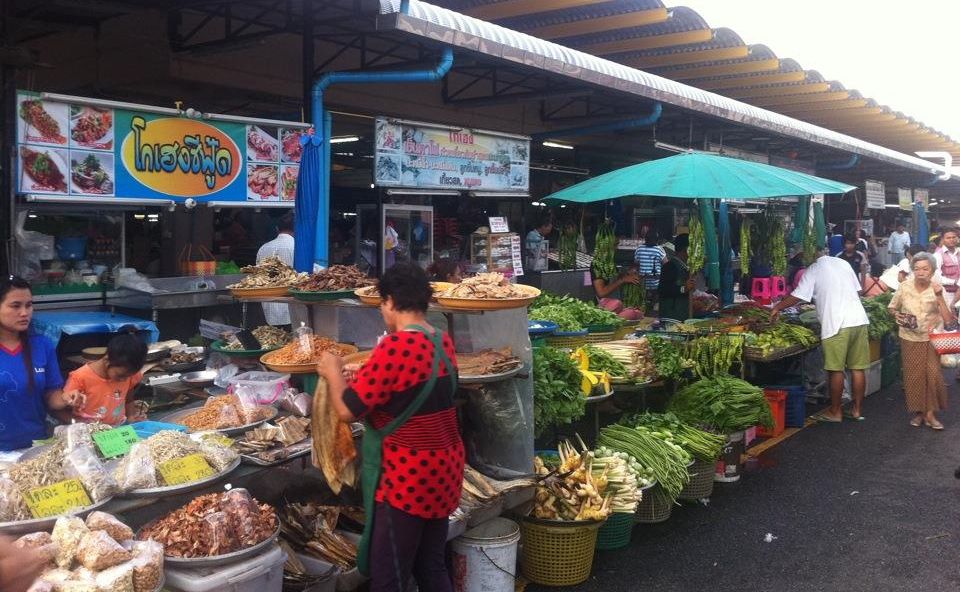 Market in Phuket Town on Ko Phuket in Southern Thailand