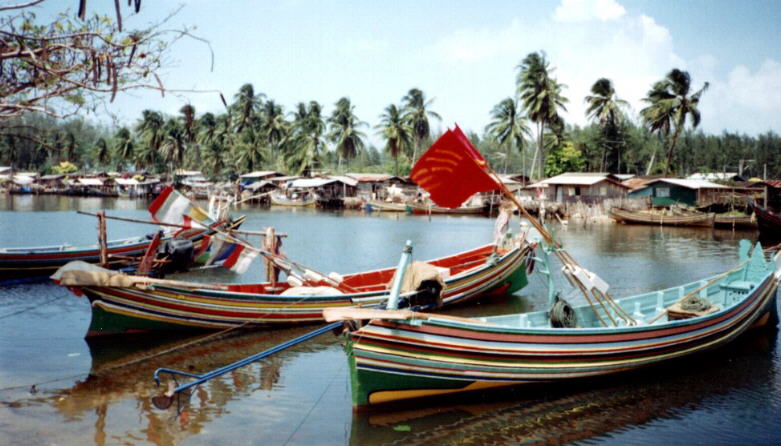 Fishing boats at Narathiwat in Southern Thailand