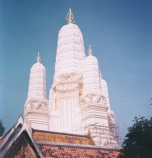 Prang of Wat Mahathat in Phetburi