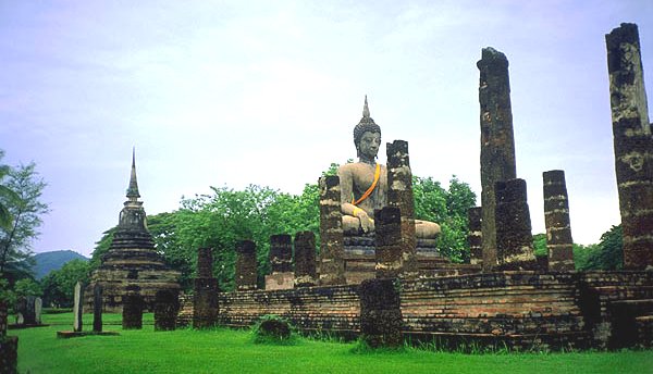 Buddha Statue in Sukhothai Historical Park in Northern Thailand