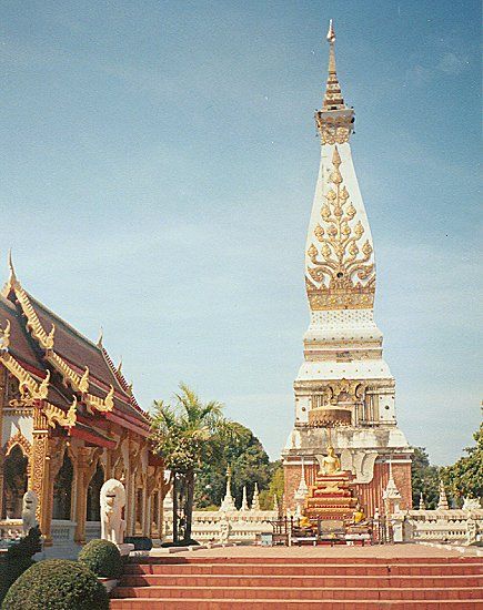 Chedi of Temple ( Buddhist Wat ) at That Phanom