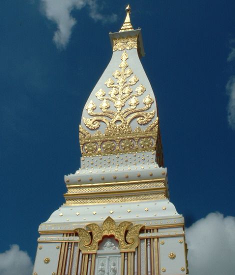Chedi / Stupa on Temple at Tat Phanom in NE Thailand