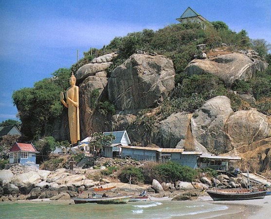 Big Buddha Statue at Wat Khao Takiap at Hua Hin in Southern Thailand