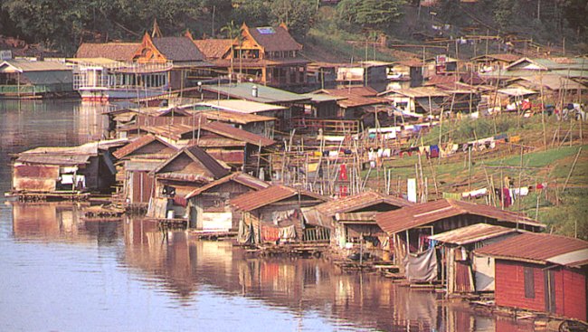 Houseboats on Nan River in Phitsanulok