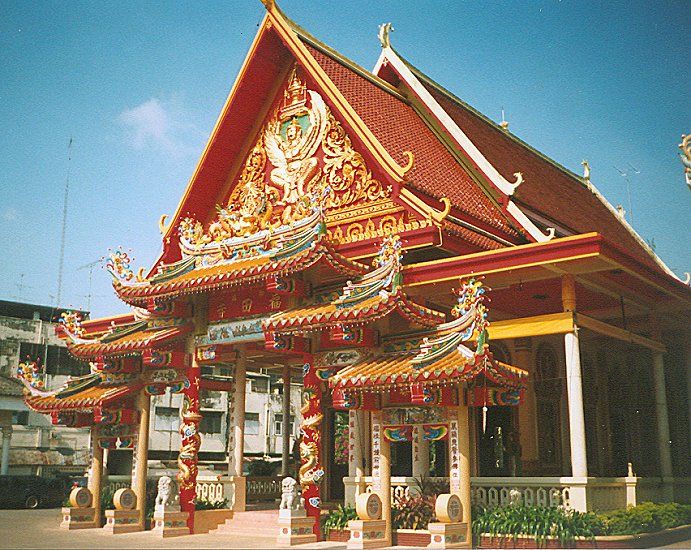 Chinese-Thai Temple at Chanthaburi in SE Thailand