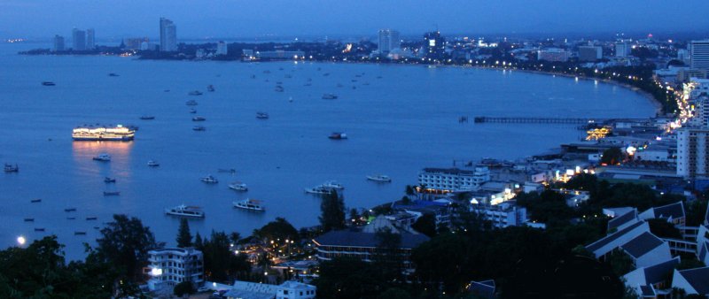 Evening Lights at Pattaya in South East Thailand