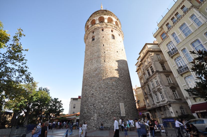 The Galata Tower in Istanbul in Turkey