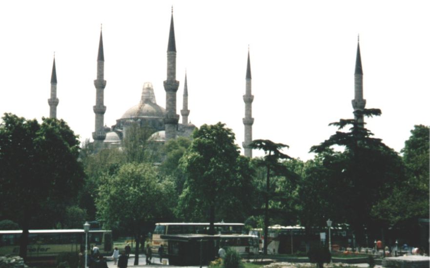 The 6 Minarets of the Blue Mosque in Istanbul