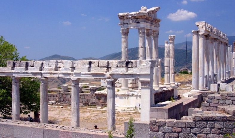 Acropolis of the ancient city of Pergamum at Bergama in Turkey