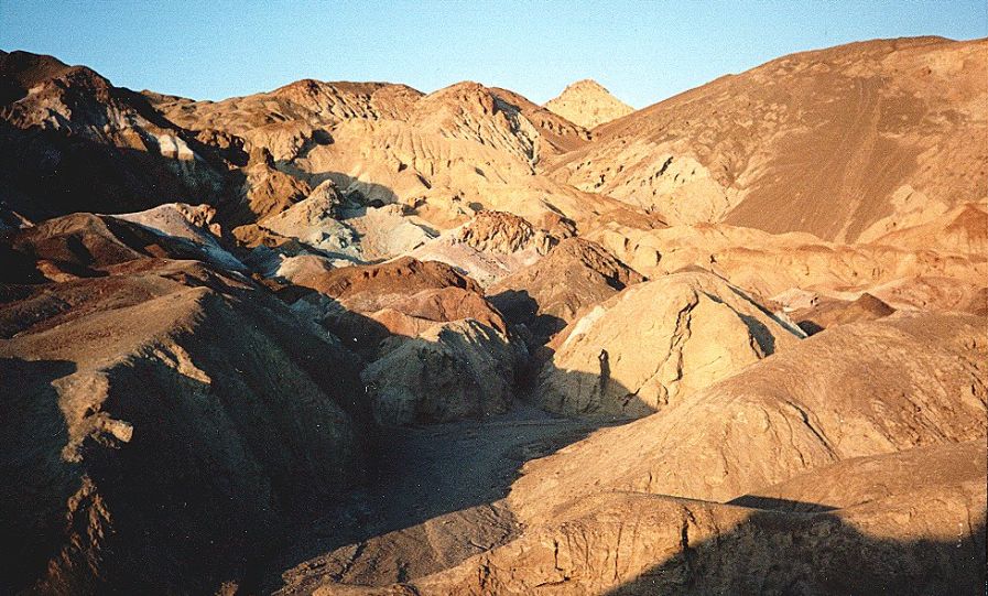 Colourful rocks in the Artist's Palette in Death Valley