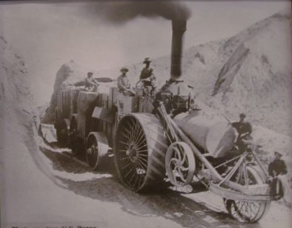 Old Photo of Old Dinah steam tractor engine in Death Valley