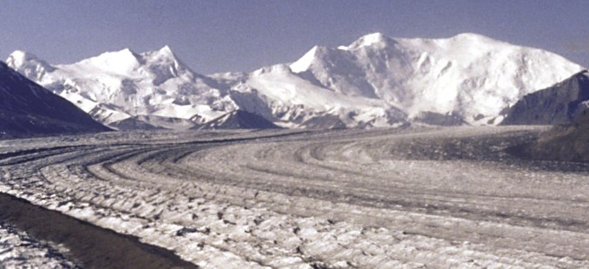 Mount Blackburn and Nabesna Glacier in Alaska