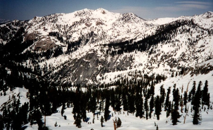 Snow-bound High Sierra Nevada in Sequoia National Park in winter