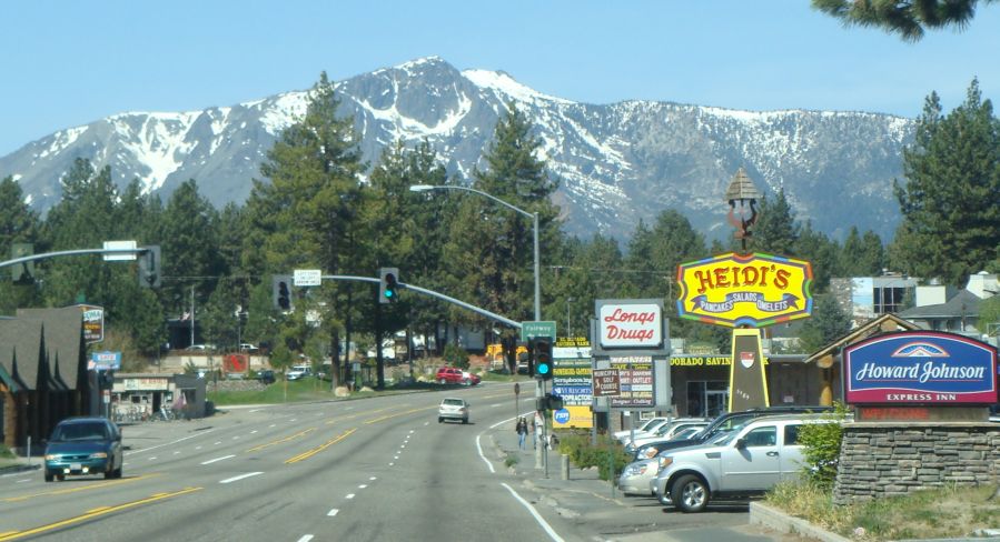 Route 50 through Lake Tahoe