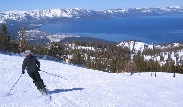 Ski Slopes above Lake Tahoe