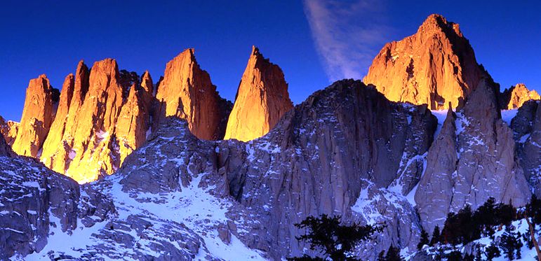 Mt. Whitney in the Sierra Nevada of California - highest mountain in the contiguous states of the USA