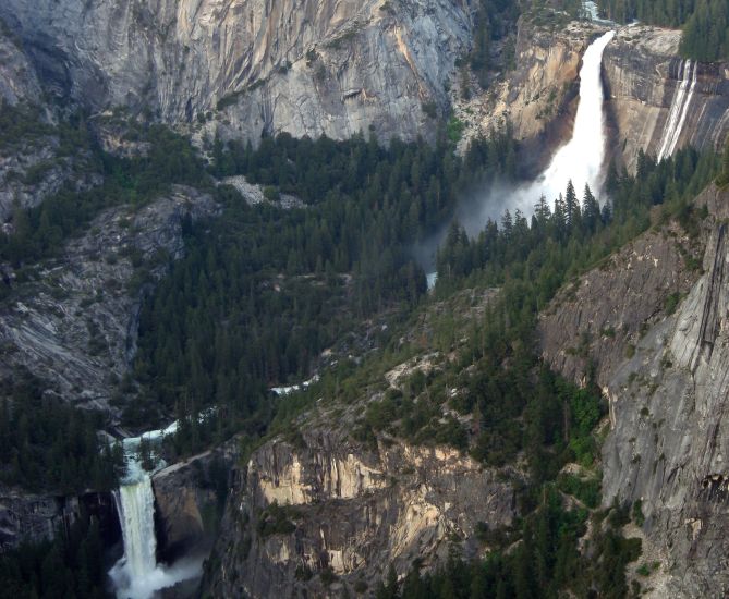 Waterfalls on Merced River in Yosemite Valley
