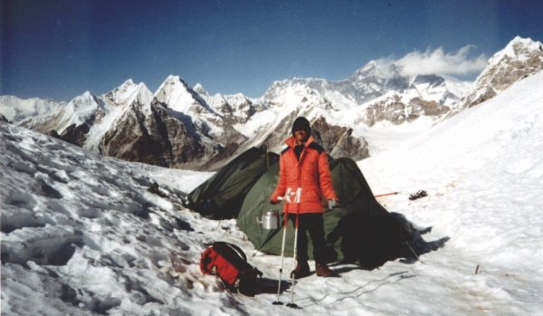 Everest from high camp on Mera Peak, Nima Lakpa Sherpa