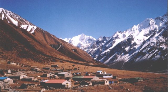 Mt. Ganshempo from Kyanjin in the Langtang Valley