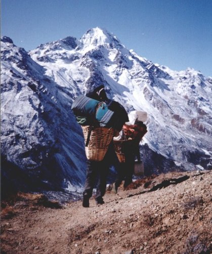 Ganja La and Mt. Naya Kanga on return from Yala in the Langtang Valley