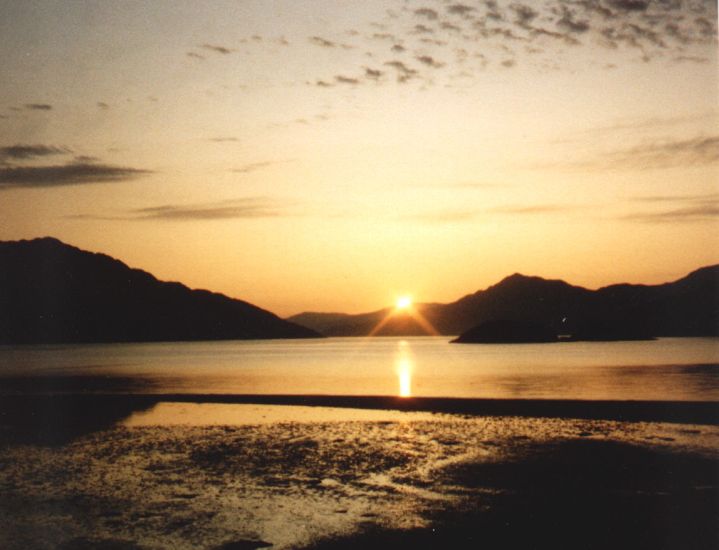 Sunset on Loch Hourn in NW Scotland