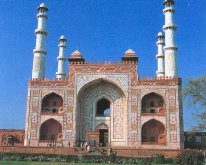 Akbar's Tomb in Agra, India