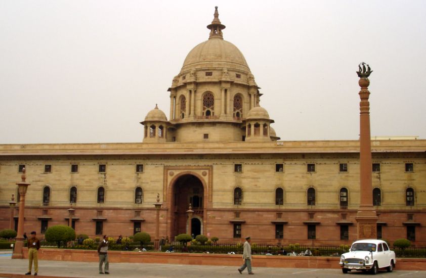 The South Block of the Secretariat Building in Delhi