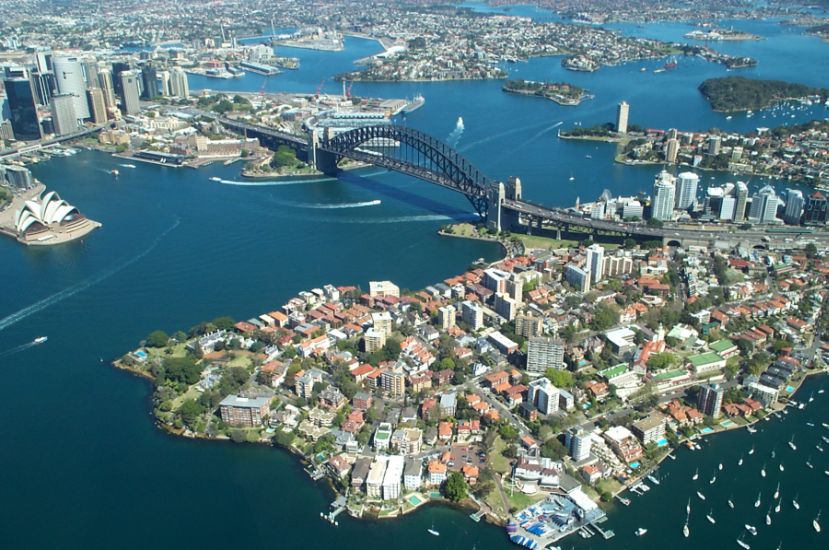 Aerial view of Sydney Harbour, Australia
