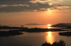 Sunset at Murter on Dalmatian Coast of Croatia
