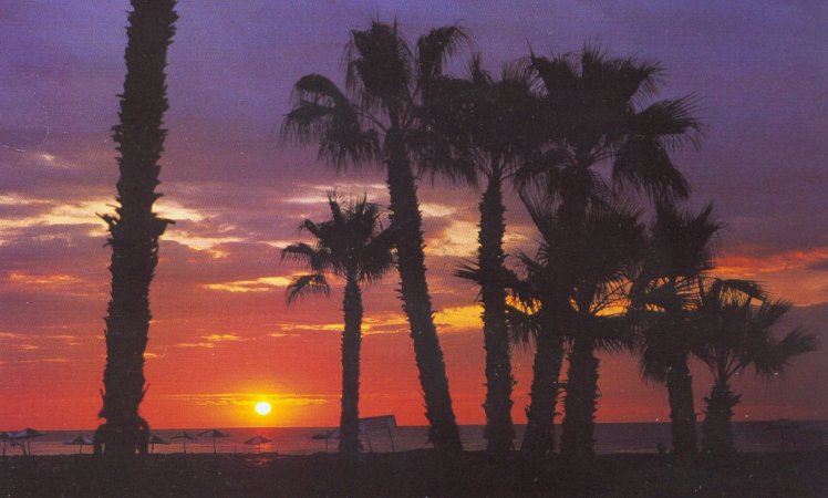 Sunset at Larnaka in Cyprus