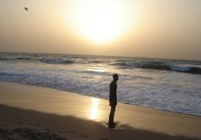 Sunsets on the Atlantic coast of The Gambia in West Africa