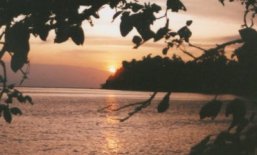 Sunset at Pasir Bogak on Pulau Pangkor off West Coast of Peninsular Malaysia