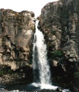 Taranaki Falls in Tongariro National Park in the North Island of New Zealand