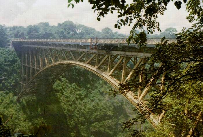 Victoria Falls Bridge over Zambezi River