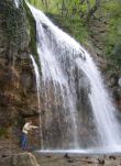 Waterfall in the Crimea in Ukraine